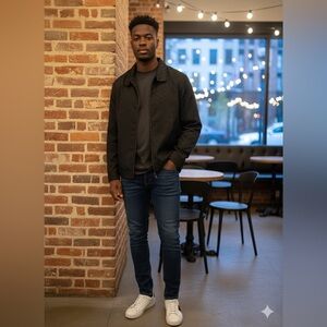 Gucci Black GG Monogram Jacquard Zip Jacket Men’s Size 54 (XL)